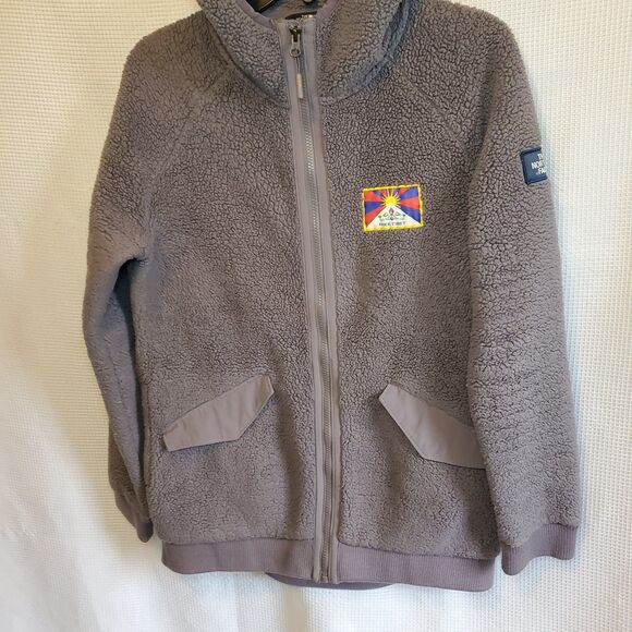 Rare The North Face Womens Sz M Sherpa Teddy Fleece Hoodie Full Zip Jacket - Picture 2 of 13